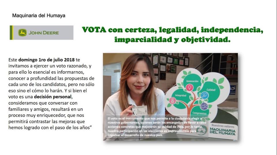 Vota con certeza, imparcialidad y con objetividad