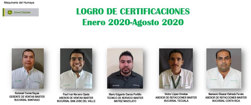 Certificaciones Agosto