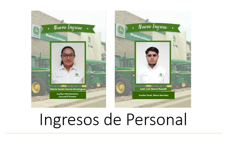 Ingreso de Personal octubre