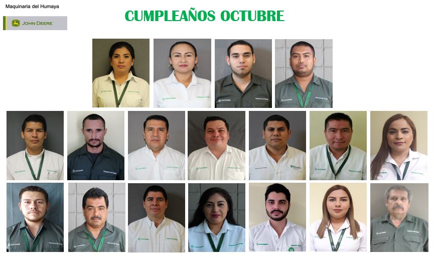 Cumpleañeros octubre 2020