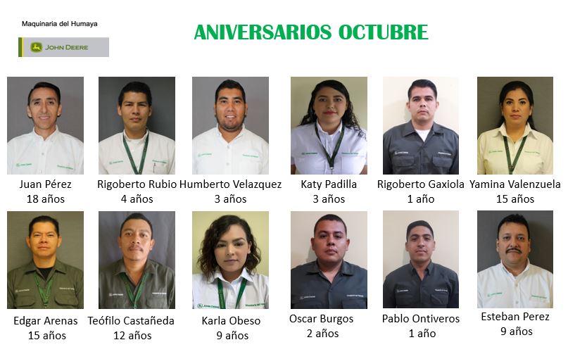 Aniversarios octubre